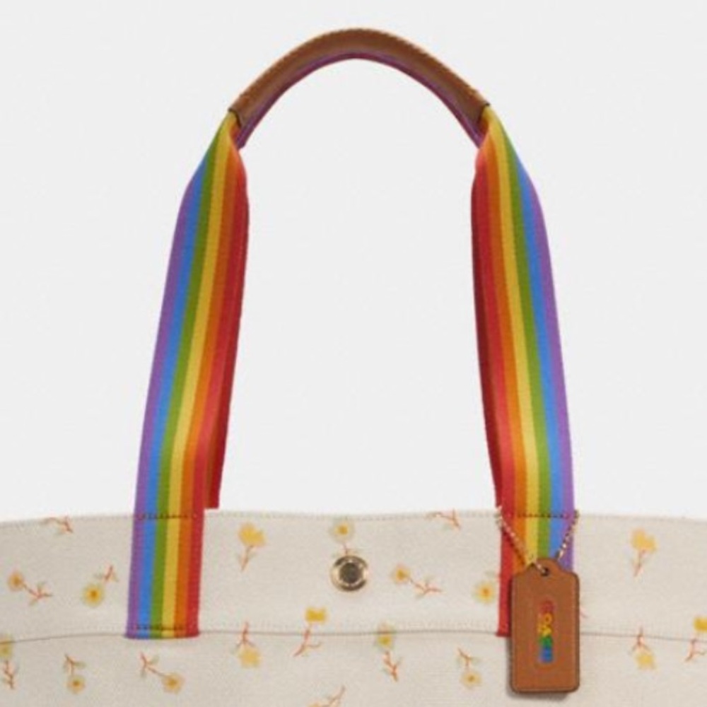 COACH X PRIDE COLLECTION CANVAS AND LEATHER TOTE ROLLER SKATE GRAPHIC PRINT - Picture 4 of 11